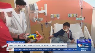 Professional soccer player Ricardo Pepi spreads holiday cheer