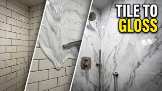 Epoxy Shower Walls Over Existing Tile!