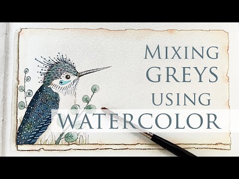 Mixing greys using watercolor