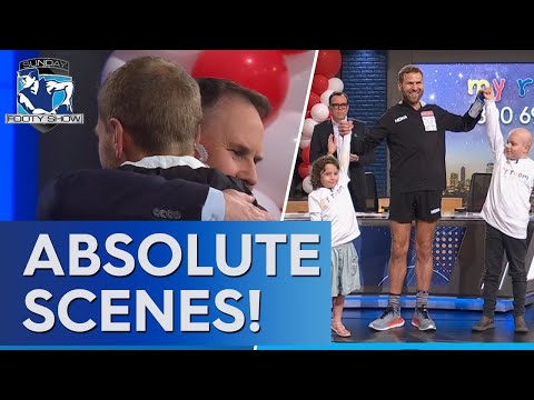 An emotional Kane Cornes crosses the finish line for 725km charity run - Grand Final Footy Show