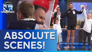 An emotional Kane Cornes crosses the finish line for 725km charity run - Grand Final Footy Show