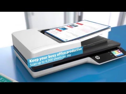 Skeneris Hewlett Packard (HP) HP ScanJet Pro N4000 snw1 skaitytuvas – A4 spalvotas 600 dpi, lapų tiekimo nuskaitymas, automatinis dokumentų tiektuvas, automatinis dvipusis, OCR / nuskaitymas į tekstą, 40 ppm, 4000 puslapių per dieną video