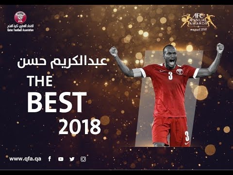 وصول عبدالكريم حسن بعد تتويجه بأفضل لاعب في آسيا