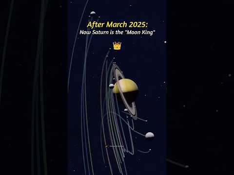 Moon King: Saturn Now Has 274 Moons 👑🗿 #Saturn #Moon #ScienceOfInfinity #Shorts