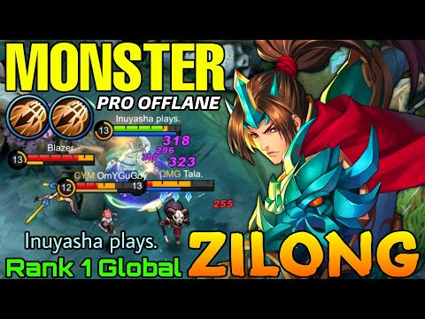 Zilong Monster Offlane! - Top 1 Global Zilong by Inuyasha plays. - Mobile Legends