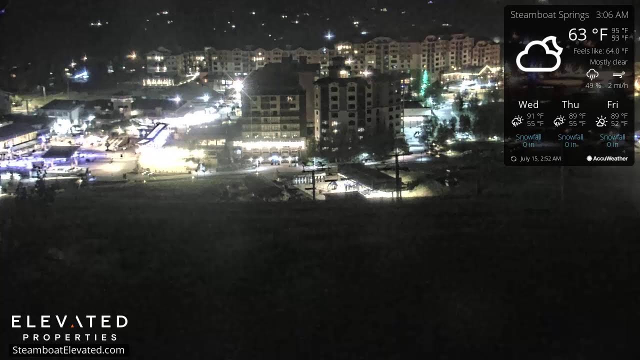 Live webcam view of Steamboat Resort Base Village