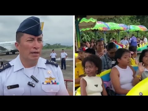 250 niños de escasos recursos en Lago Agrio viven su primer viaje en avión