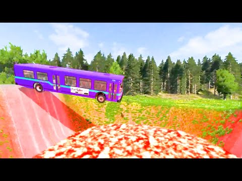 Cars vs Huge WIDE Lava Pool - BeamNG.drive