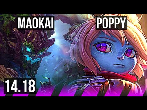MAOKAI & Kai'Sa vs POPPY & Hwei (SUP) | 6/2/7 | NA Grandmaster | 14.18