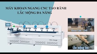 Máy khoan ngang cnc làm đa dụng, chạy rãnh, làm mộng, khoan cam chốt … Holztek