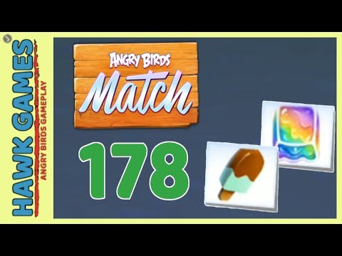 Angry Birds Match ⭐ Level 178 - Walkthrough, No Boosters
