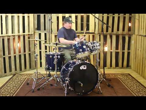 DW Collector's Royal Blue Lacquer Drum Set  - 22, 10, 12, 16