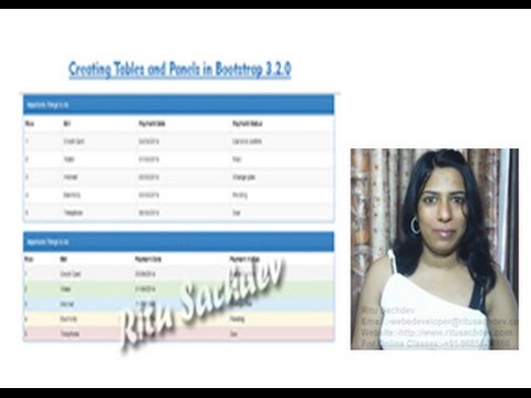 6)Bootstrap 3 Creating Stylish Tables and Panels