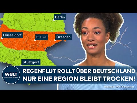 WETTER IN DEUTSCHLAND: Regen, Gewitter, Starkregen – wo es jetzt besonders nass wird!