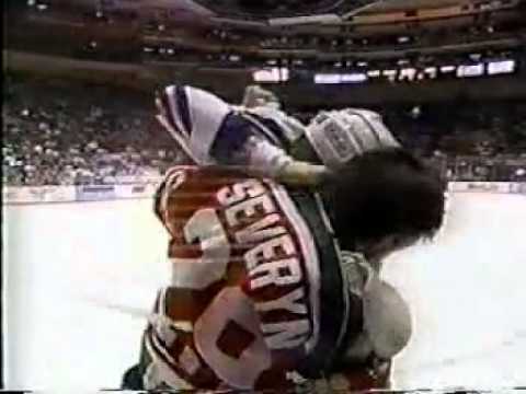 Joe Kocur vs Brent Severyn, Round 1 Sept 28, 1992