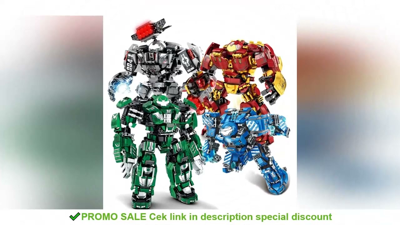 Superheroes Mecha Building Blocks Toys for Boys Super Armor Robot Model Military Warrior Action Figu