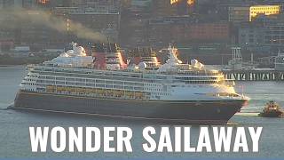 Disney Wonder departure with Unobstructed Views #live February 26, 2026