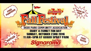 The Deer Park Fall Festival on Sunday October 23, 2016
