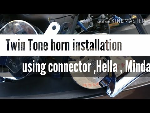 Tiago - Twin Tone horn installation using connector, without original wire cut, Hella , Minda