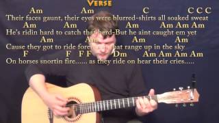 Ghost Riders in the Sky - Strum Guitar Cover Lesson in Am with Chords/Lyrics