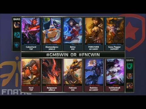 GMB vs FNC Game 1 Highlights - GAMBIT GAMING vs FNATIC - Week 2 EU LCS SUMMER 2015