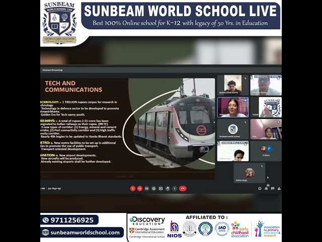 Sunbeam World School Students Present on India&rsquo;s Budget 💼