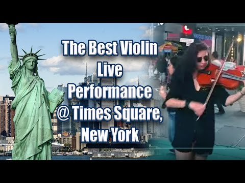Beautiful Violinist Stunning Live Performance @ Times Square, New York ( USA ) || YOYO NRI EVENTS
