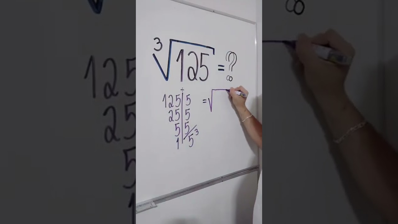 Raíz cúbica de 125 ❤️ Mr Bean da Matemática 👨🏻‍🏫 #shorts