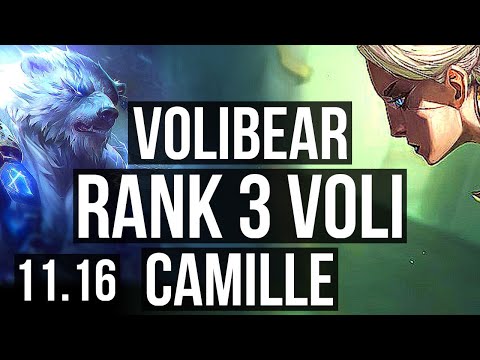 VOLIBEAR vs CAMILLE (TOP) | Rank 3 Voli, 4/2/6, Rank 17 | NA Challenger | v11.16