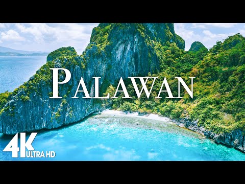 FLYING OVER PALAWAN (4K UHD) - Relaxing Music Along With Beautiful Nature Videos(4K Video Ultra HD)