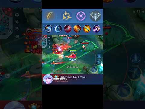 Top Global Miya Best Build & Emblem 2025 mobile legends #mlbb #nicogaming #mlbbcreator