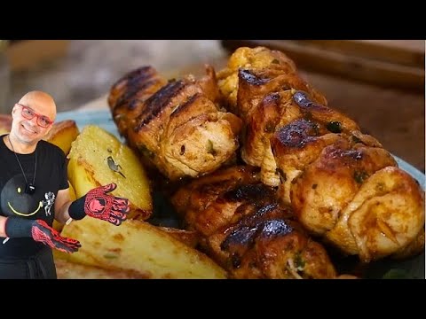 TUTTO IN UNA PADELLA SPIEDINI DI POLLO ALLA PAPRIKA E PATATE ARROSTITE