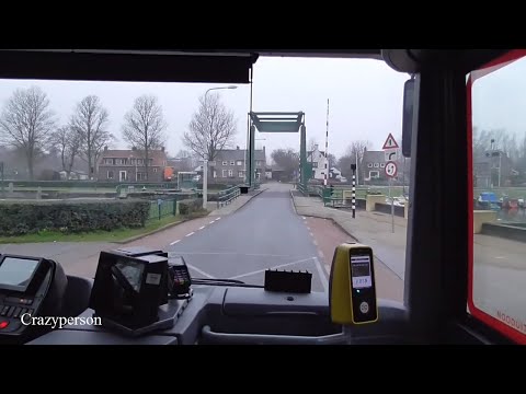 Cabinerit over brug Hellevoetsluis met EBS Bus 106