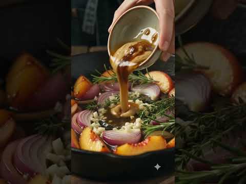 Svinjski file sa karamelizovanim breskvama i balzamiko sosom 🥩🍑