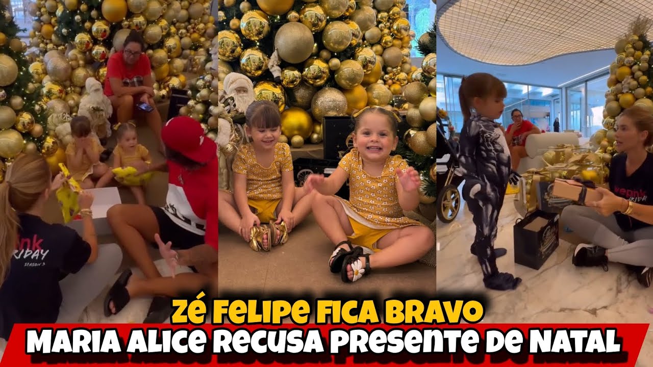 Maria Alice recusa presente de Natal/ Zé Felipe fica bravo