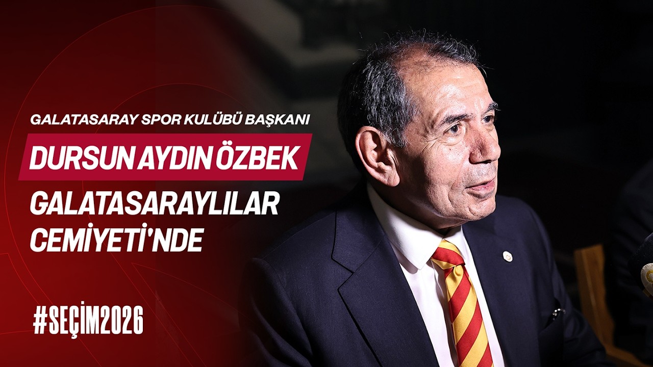 📺 Galatasaray SK Başkanı Dursun Aydın Özbek, #Seçim2026'nın ardından Galatasaraylılar Cemiyeti'nde