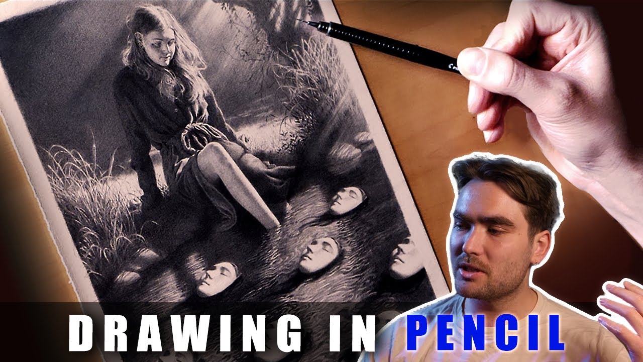 How I Make my Detailed Surreal Pencil Art || Miles Johnston Drawing Walkthrough