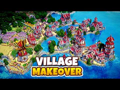 Coastal Village Makeover (Minecraft Timelapse)