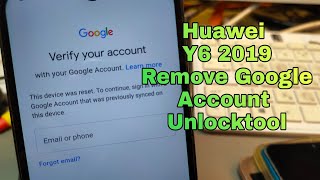 Huawei Y6 2019 (MRD-LX1). Remove Google Account, Bypass FRP. Unlocktool.