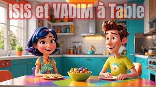 Bien se tenir à table - comptine éducative pour les enfants avec les p'tits z'amis