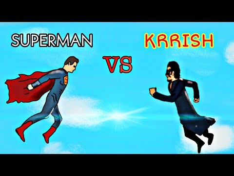 KRRISH VS SUPERMAN | 2D ANINATED ACTION VIDEO| funny spoof of krrish vs superman