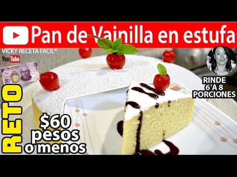 Pan de Vainilla Sin Horno En Estufa | #VickyRecetaFacil Video