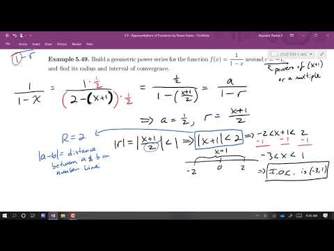 MAT-2532: 5.9 - Representation of Functions by Power Series