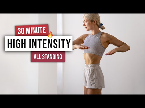 30 MIN CARDIO HIIT Workout - ALL STANDING - No Equipment, No Repeat, Hight Intensity Home Workout