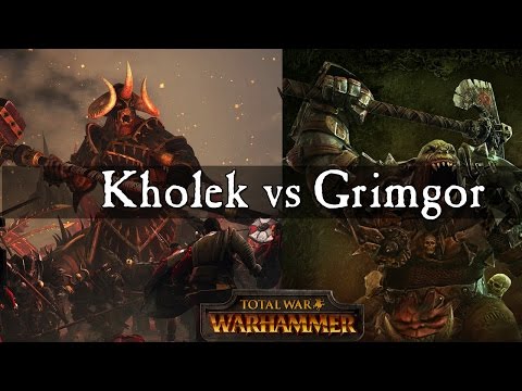 Grimgor Ironhide vs Kholek Suneater Deathmatch - Total War Warhammer
