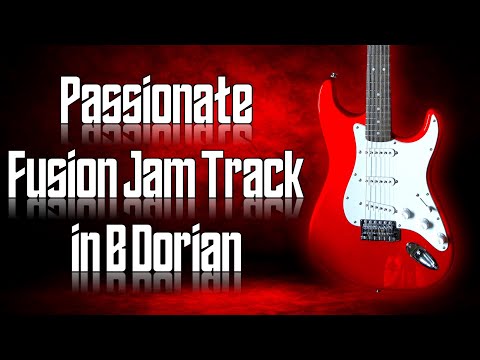 Passionate Fusion Jam Track in B Dorian 🎸 Guitar Backing Track