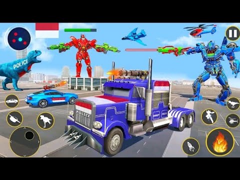 Police Truck Robot Game : Dino - Android Gameplay