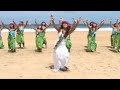 Hawaiian Hula Dancers On Beach In Hawaii