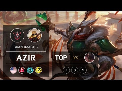 Azir Top vs Malphite - NA Grandmaster Patch 9.21
