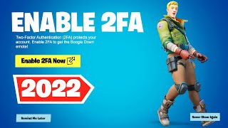 HOW TO ENABLE 2FA IN FORTNITE 2022! (EASY METHOD)